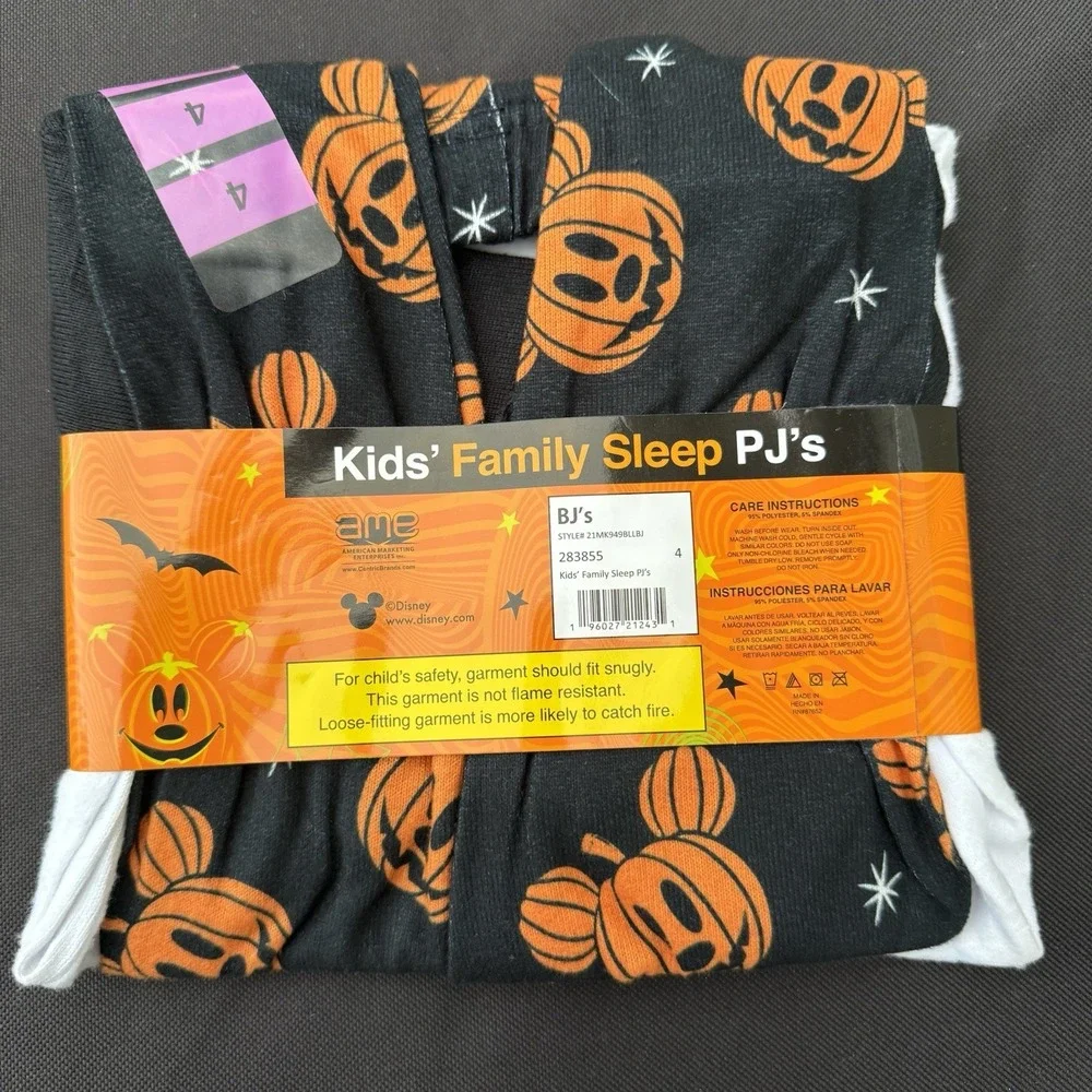 MICKEY MOUSE & GANG HALLOWEEN 2 PC PJs SIZE 4T NWT‎ Family Matching Sleep Sets